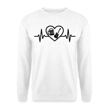 Heart Rock Beer - Unisex Sweatshirt - white - Front