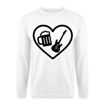 Heart Rock Beer - Unisex Sweatshirt - white - Front