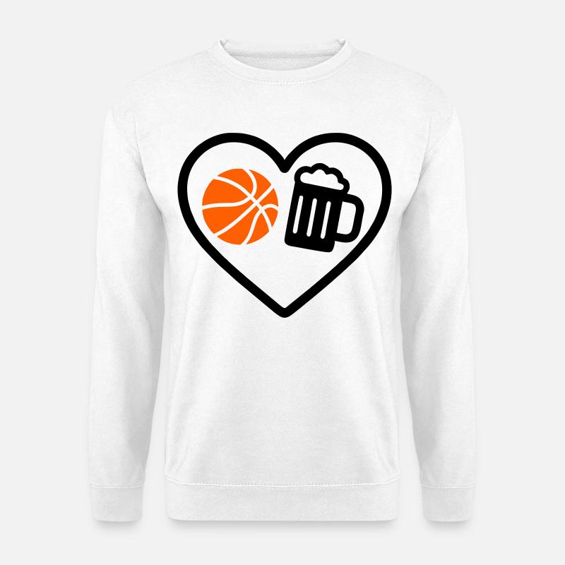 Heart Basket Bier - Unisex Pullover - Weiß