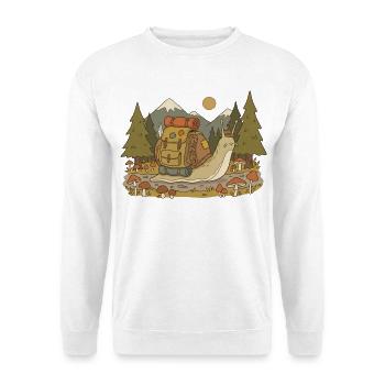 Waldpfad Rucksackabenteuer - Unisex Pullover - Weiß - Vorne