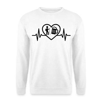 Heart Camping Beer - Unisex Sweatshirt - white - Front