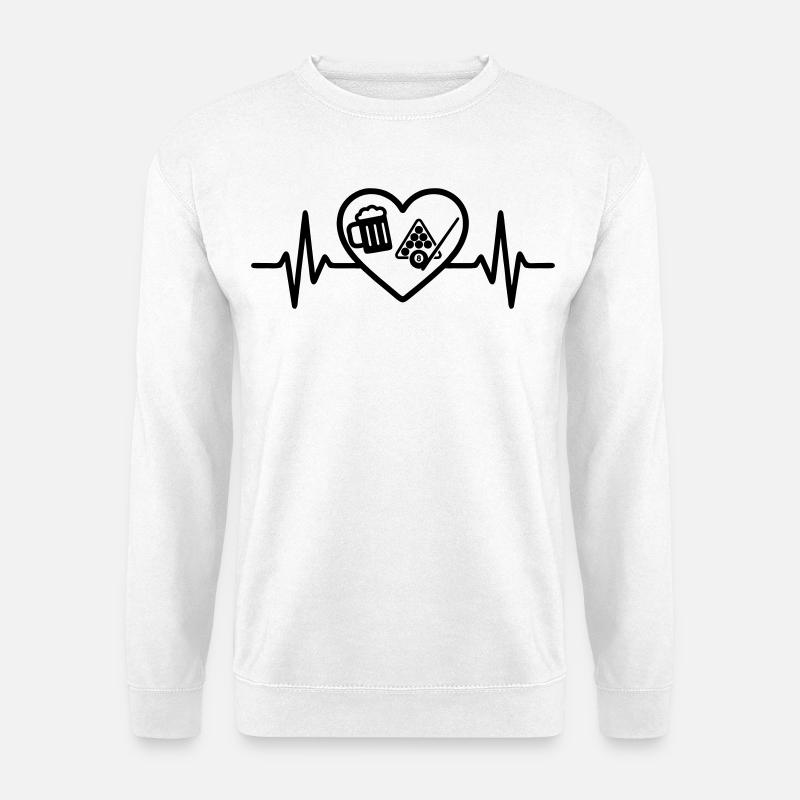 Heart Billiard Beer - Unisex Sweatshirt - white