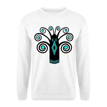 Graphique d’oiseaux - Sweat-shirt Unisexe - blanc - Devant