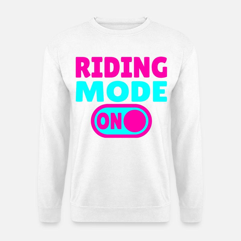 Riding Mode ON – Reitsport - Unisex Pullover - Weiß