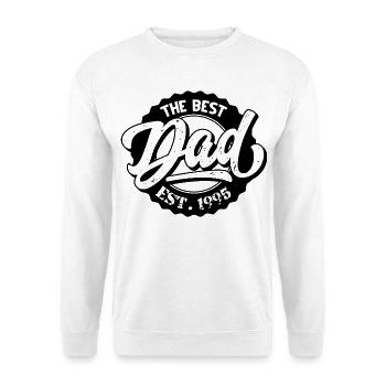The Best Dad EST 1995 - Unisex Pullover - Weiß - Vorne