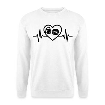 Heart Burger Beer - Unisex Sweatshirt - white - Front