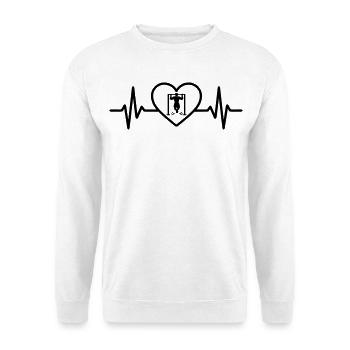 Herz Street Workout - Unisex Pullover - Weiß - Vorne