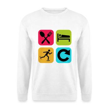 Eat Sleep Skating Repeat Funny Quote - Unisex Sweatshirt - white - Front