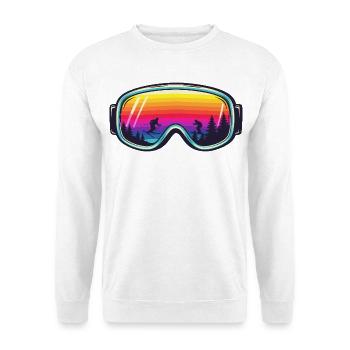 Ski Goggles Sunset Forest - Unisex Pullover - Weiß - Vorne