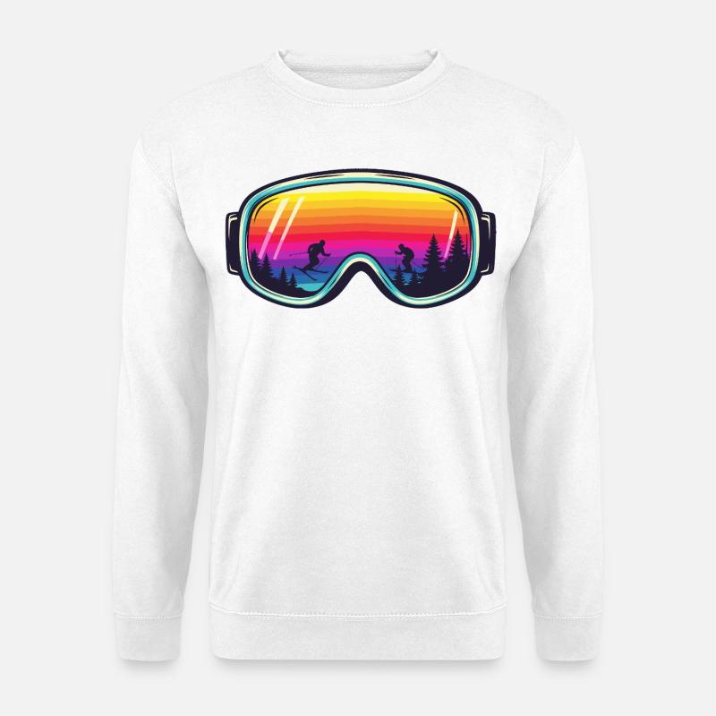 Ski Goggles Sunset Forest - Unisex Pullover - Weiß