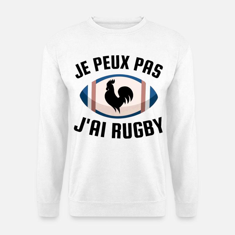 Ich kann nicht, ich habe Rugby. - Unisex Pullover - Weiß