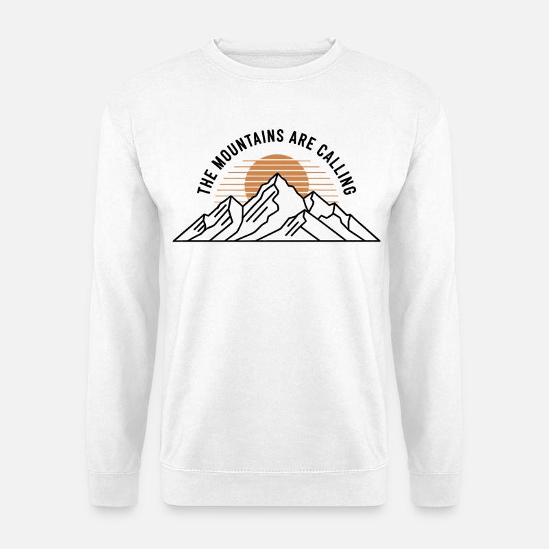 Berge - Spruch - Unisex Pullover - Weiß