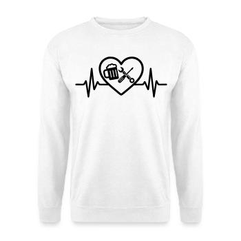 Heart Beer DIY Humor - Unisex Sweatshirt - white - Front