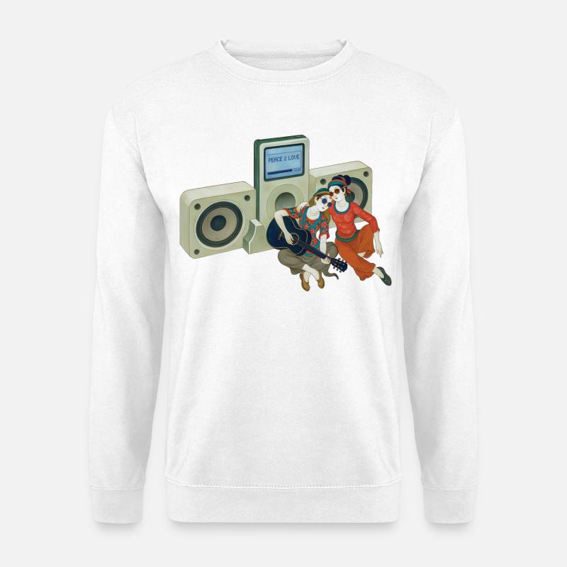 FRIEDENSLIEBENDE – nette Leute - Unisex Pullover - Weiß