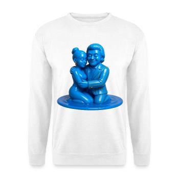 LOVERS #1 - peace & love - Sweat-shirt Unisexe - blanc - Devant