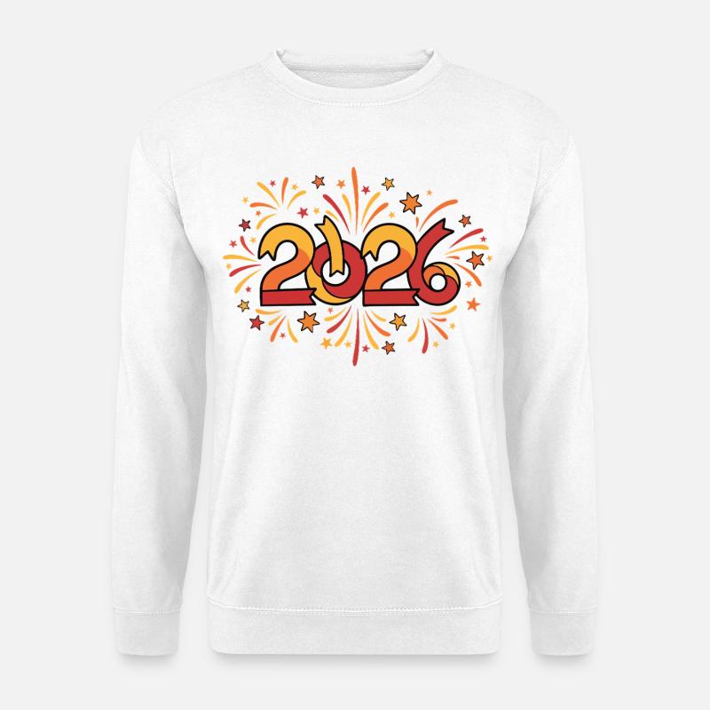 Feuerwerksfeier 2026 Silvester - Unisex Pullover - Weiß