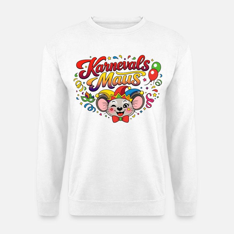 Karnevals Maus Fasching Kostüm - Unisex Pullover - Weiß