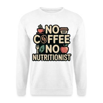 Nutritionniste sans café Coach de santé Amoureux du café - Sweat-shirt Unisexe - blanc - Devant