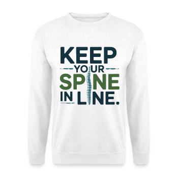 Chiropracteur : Gardez votre colonne vertébrale en ligne professionnellement - Sweat-shirt Unisexe - blanc - Devant