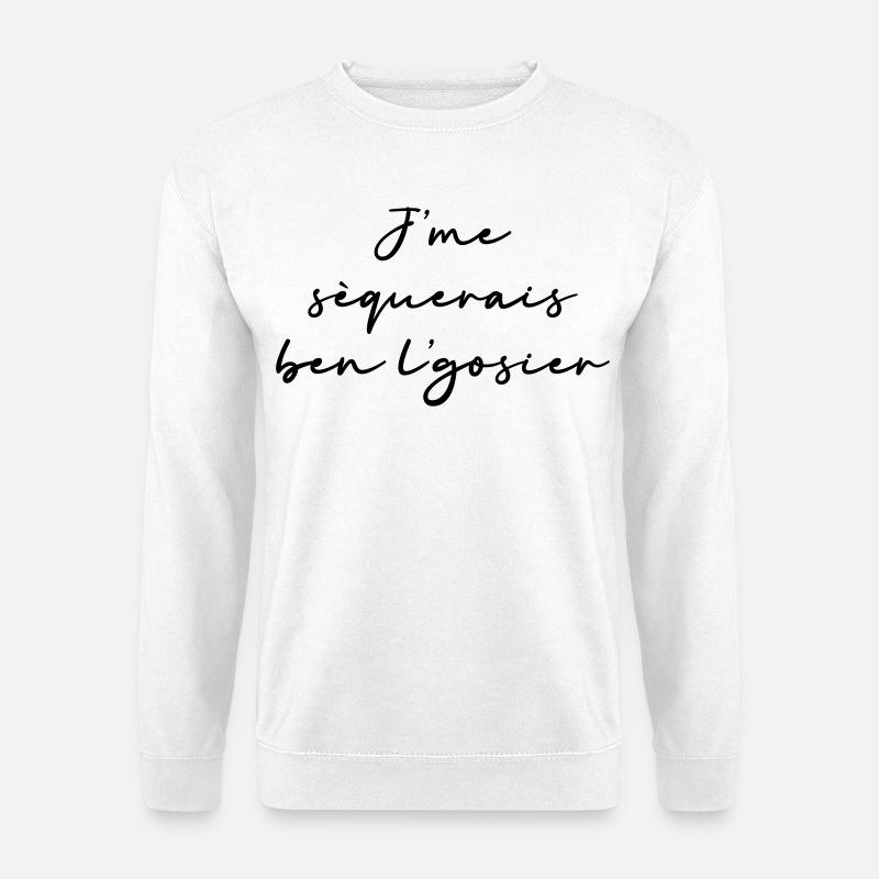 Ich würde mir den Hals lutschen - Unisex Pullover - Weiß