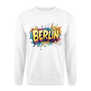 Berlin Graffiti Police Street Art Style Urbain - Sweat-shirt Unisexe - blanc - Devant