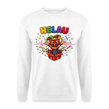Herz Clown Helau Karneval Fasching lustig Geschenk - Unisex Pullover - Weiß - Vorne