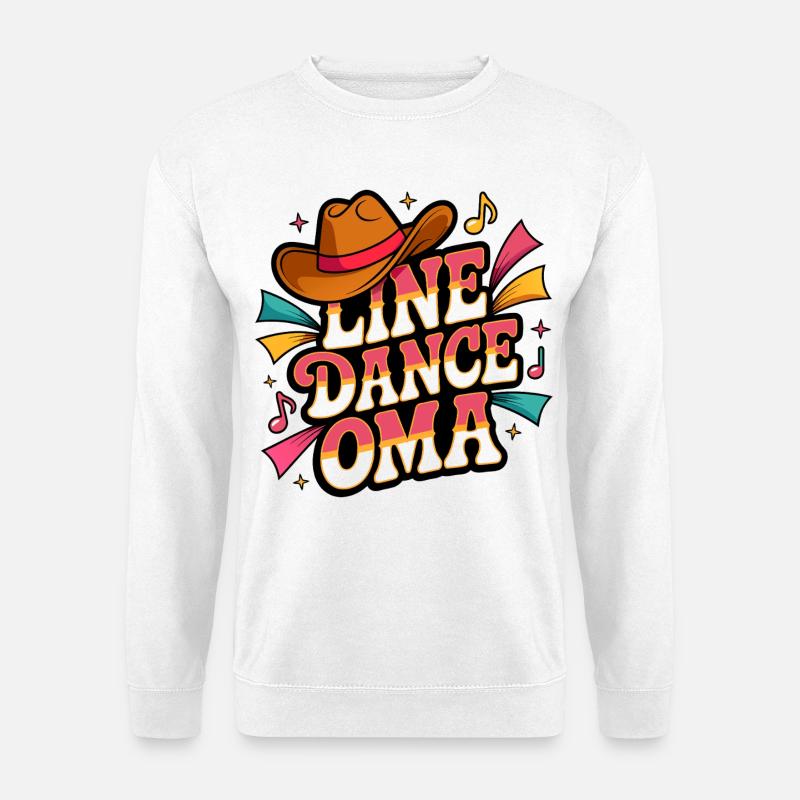 Line Dance Oma - Unisex Pullover - Weiß