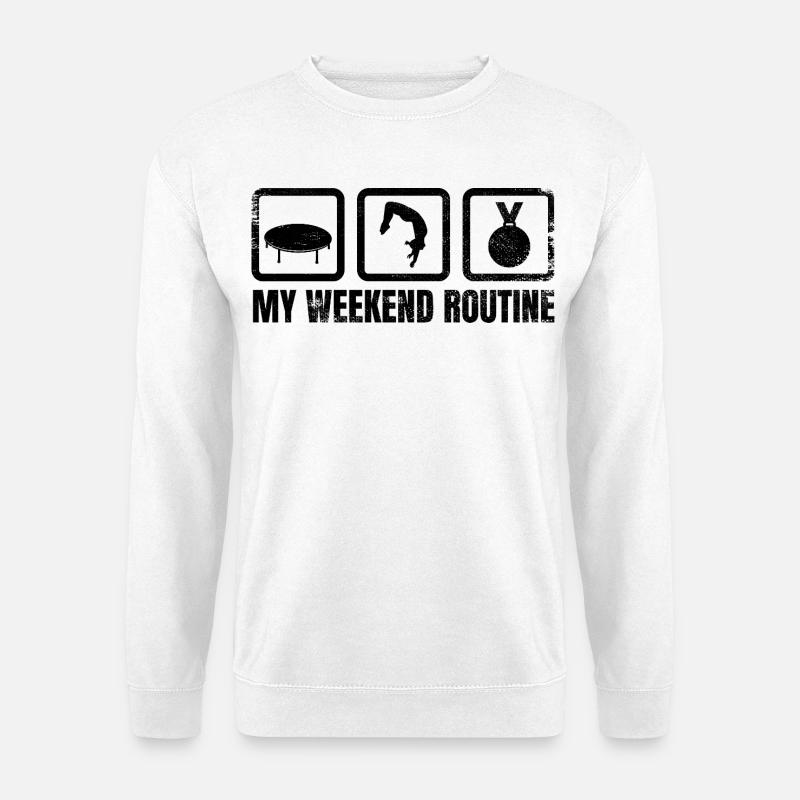 Lustiges Trampolin Wochenende - Unisex Pullover - Weiß