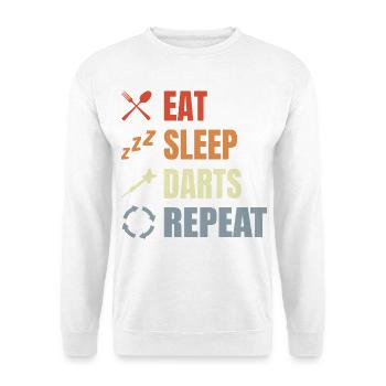 Eat Sleep Darts Repeat - Unisex Sweatshirt - white - Front