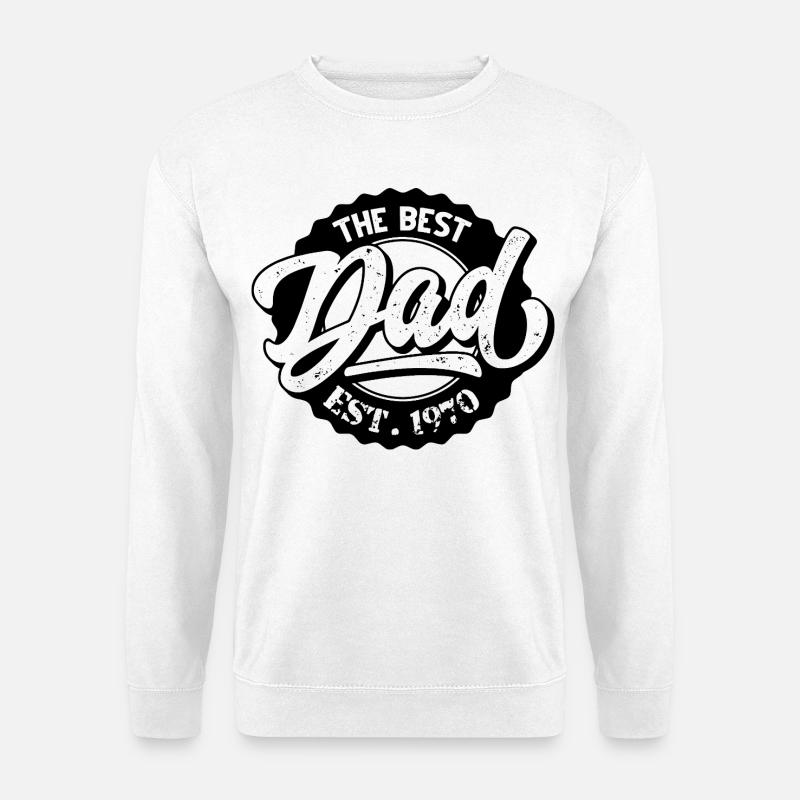 The Best Dad EST 1970 - Unisex Sweatshirt - white