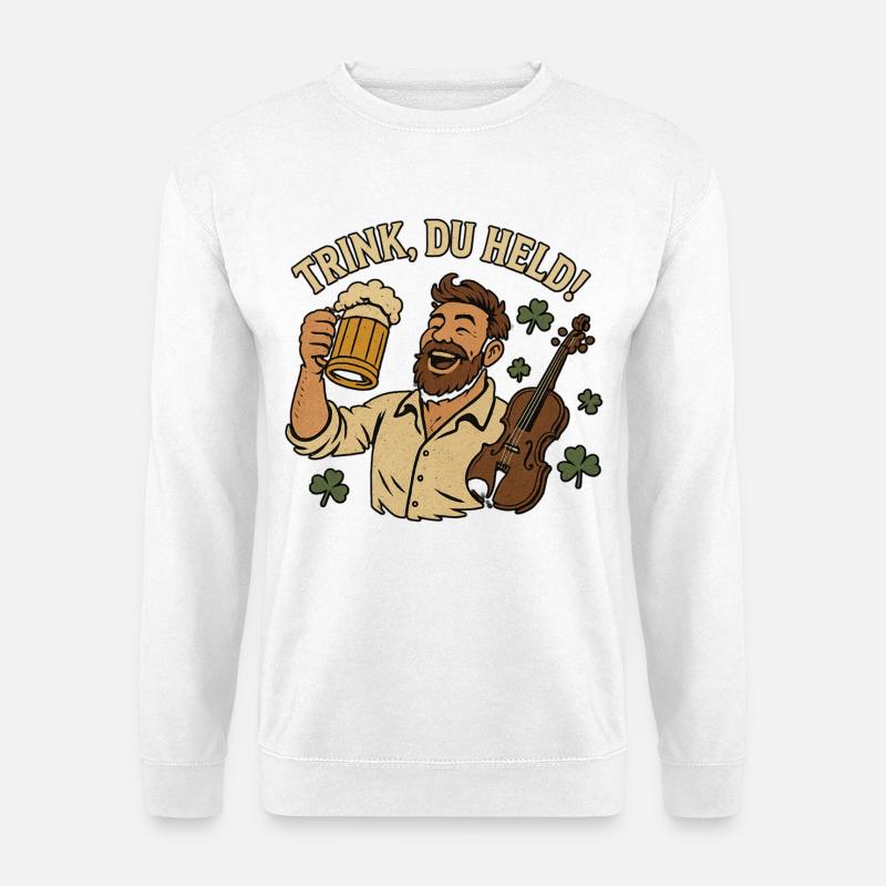 Trink, Du Held!  - Unisex Pullover - Weiß