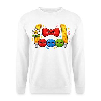 Costume de clown Carnaval Cadeau - Sweat-shirt Unisexe - blanc - Devant