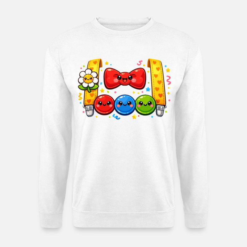 Clown Kostüm Karneval Fasching Geschenk - Unisex Pullover - Weiß