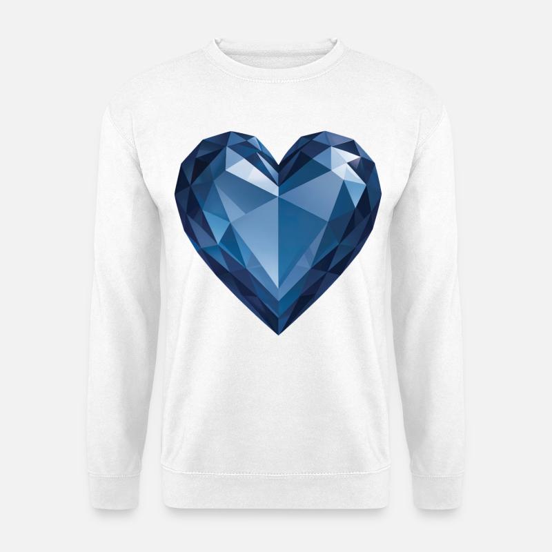 SAPHIR HERZ – Frieden & Liebe - Unisex Pullover - Weiß