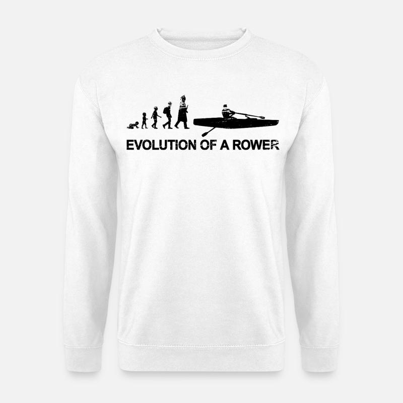 Évolution des rameurs - Sweat-shirt Unisexe - blanc
