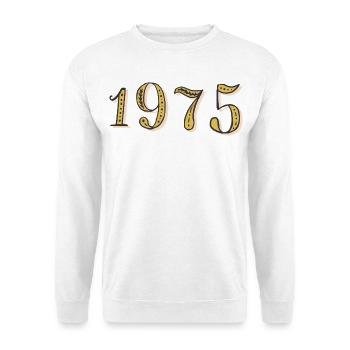 Cadeau d’anniversaire 1975 Vintage 1975  - Sweat-shirt Unisexe - blanc - Devant