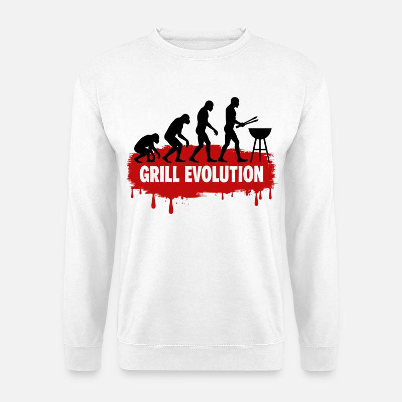 Évolution du grill - Sweat-shirt Unisexe - blanc