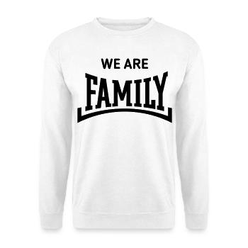 Nous sommes une famille (famille / parents / concave / noir) - Sweat-shirt Unisexe - blanc - Devant