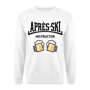 Après-Ski Instructor (Bier Apres Ski Konkav POS3C) - Unisex Pullover - Weiß - Vorne