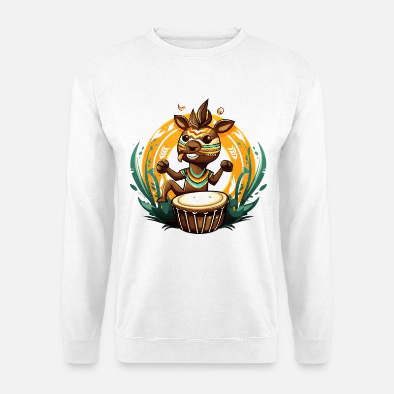 Trommelheld Tribalfohlen - Unisex Pullover - Weiß