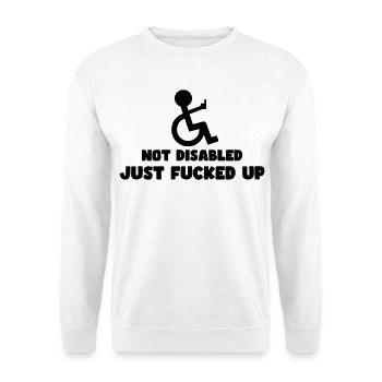 Tous les utilisateurs de fauteuil roulant ne sont pas sympas # - Sweat-shirt Unisexe - blanc - Devant