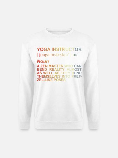Yogalehrer Begriff - Unisex Pullover - Weiß
