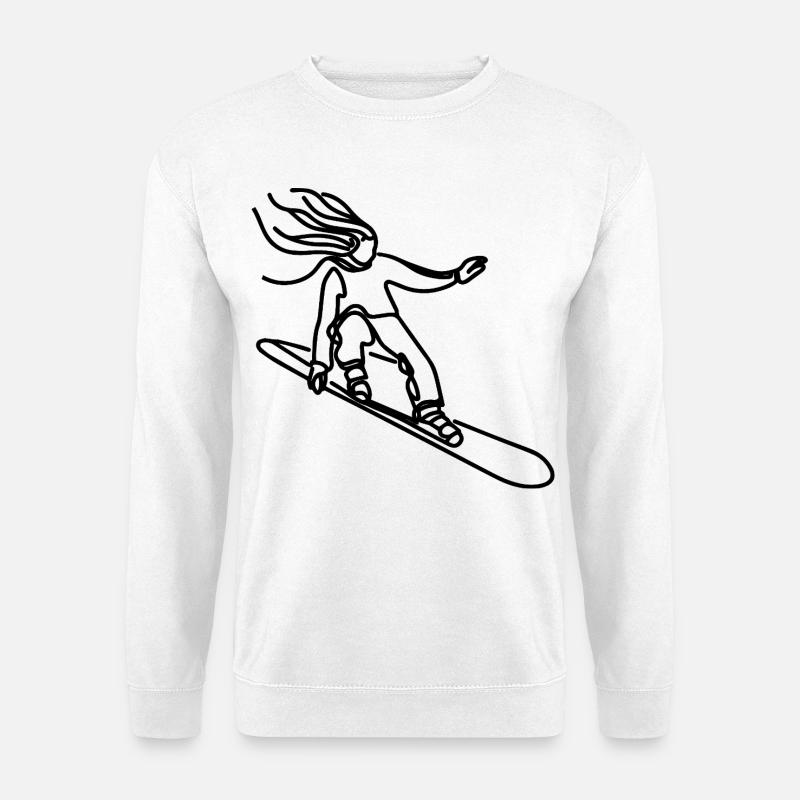 Snowboarderin - Unisex Pullover - Weiß