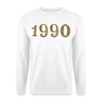 Geburtstagsgeschenk 1990 Vintage 1990 - Unisex Pullover - Weiß - Vorne