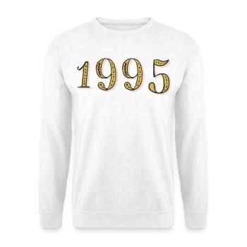 Cadeau d’anniversaire 1995 Vintage 1995  - Sweat-shirt Unisexe - blanc - Devant