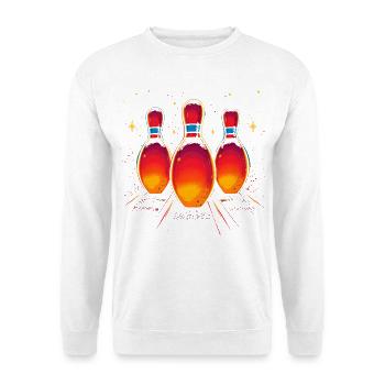 Bowling Vaporwave - Sweat-shirt Unisexe - blanc - Devant