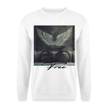 Fahrrad - Unisex Pullover - Weiß - Vorne