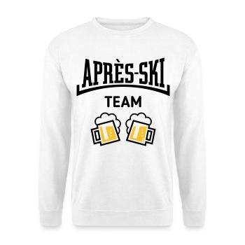 Après-Ski Team (Bier Apres Ski Konkav / POS 3C) - Unisex Pullover - Weiß - Vorne
