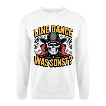 Line Dance Skelett Western Shirt - Unisex Pullover - Weiß - Vorne