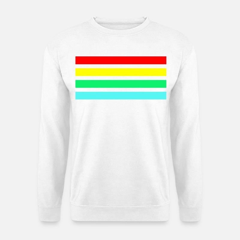 Retro neon arc stripe composition - Unisex Sweatshirt - white
